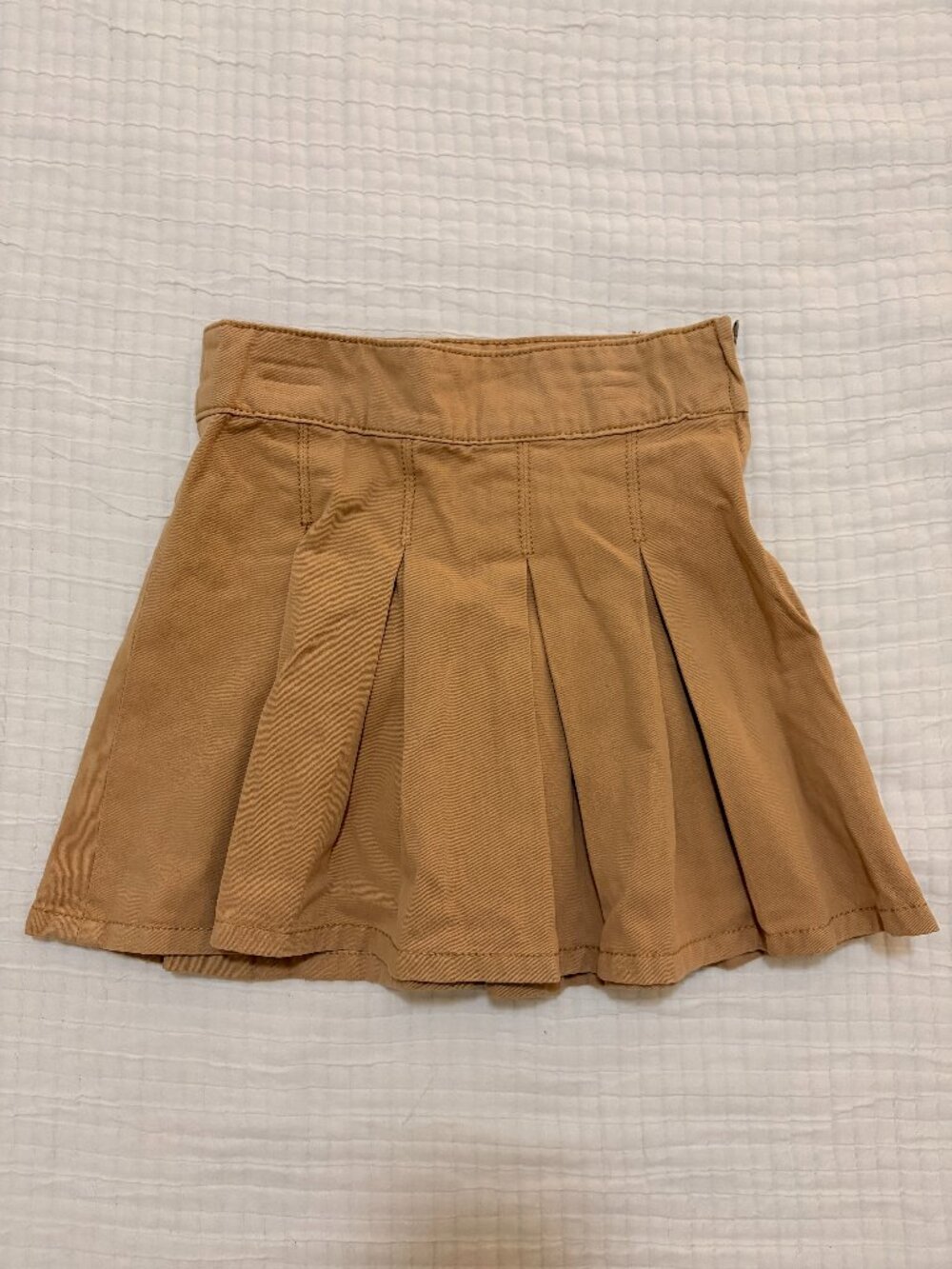 New GB Girls Skirt 6 Khaki A-Line Pleated Cotton School Uniform